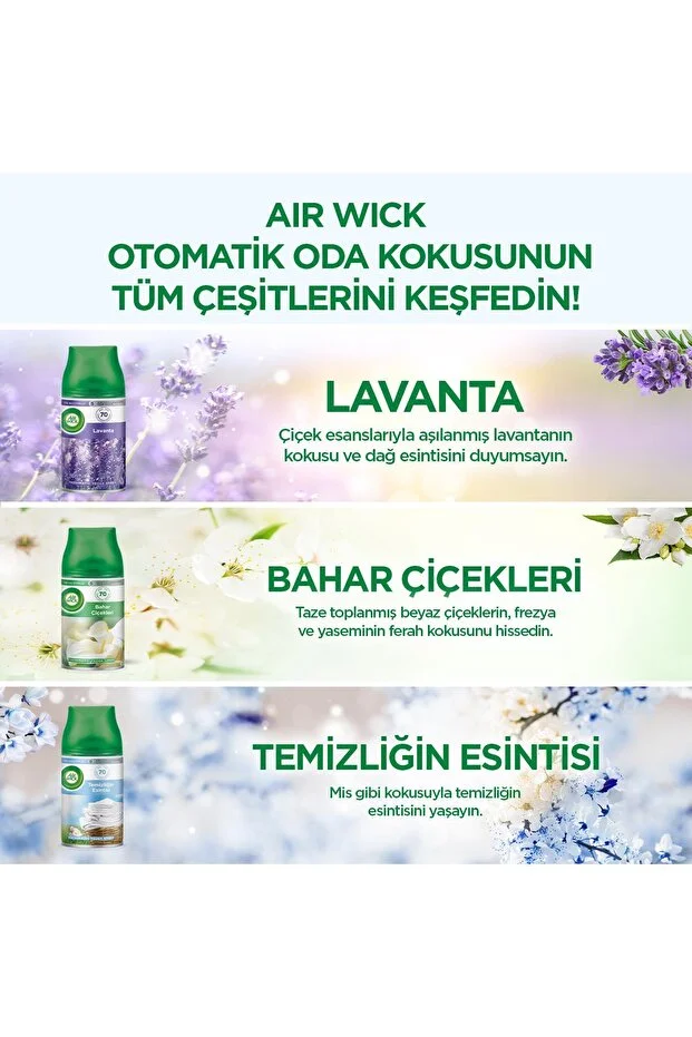 Oda Kokusu Freshmatik, Otomatik Sprey Makine Yedek Bahar Çiçekleri 3x250 ml